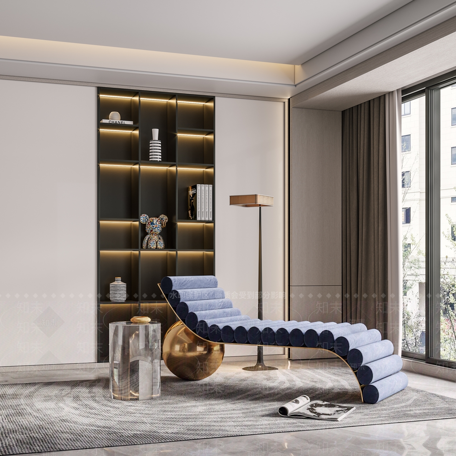 现代躺椅3D模型下载【ID:1105139550】