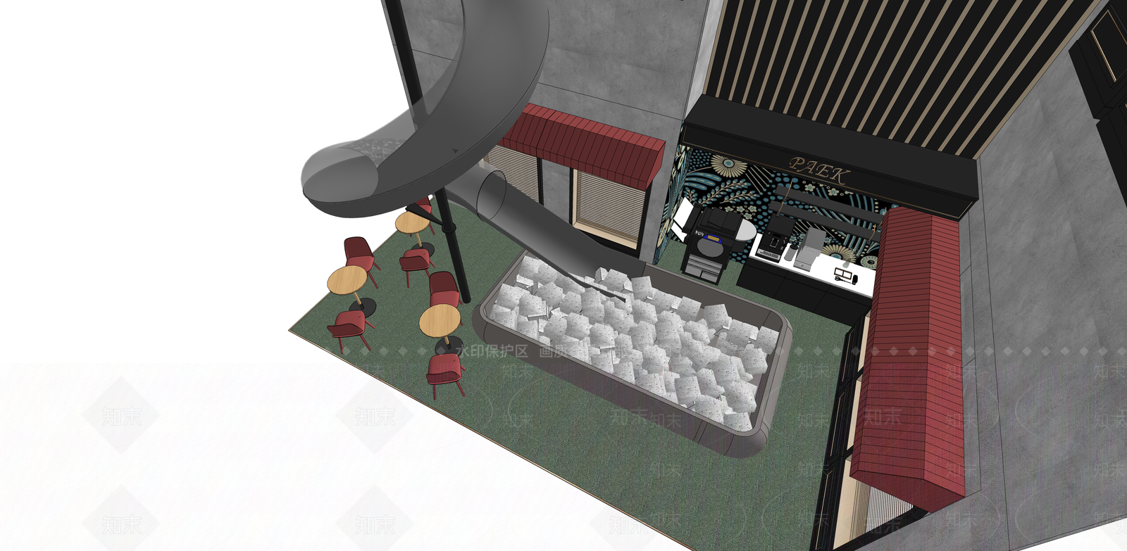 现代儿童活动空间SU模型下载【ID:1105140467】