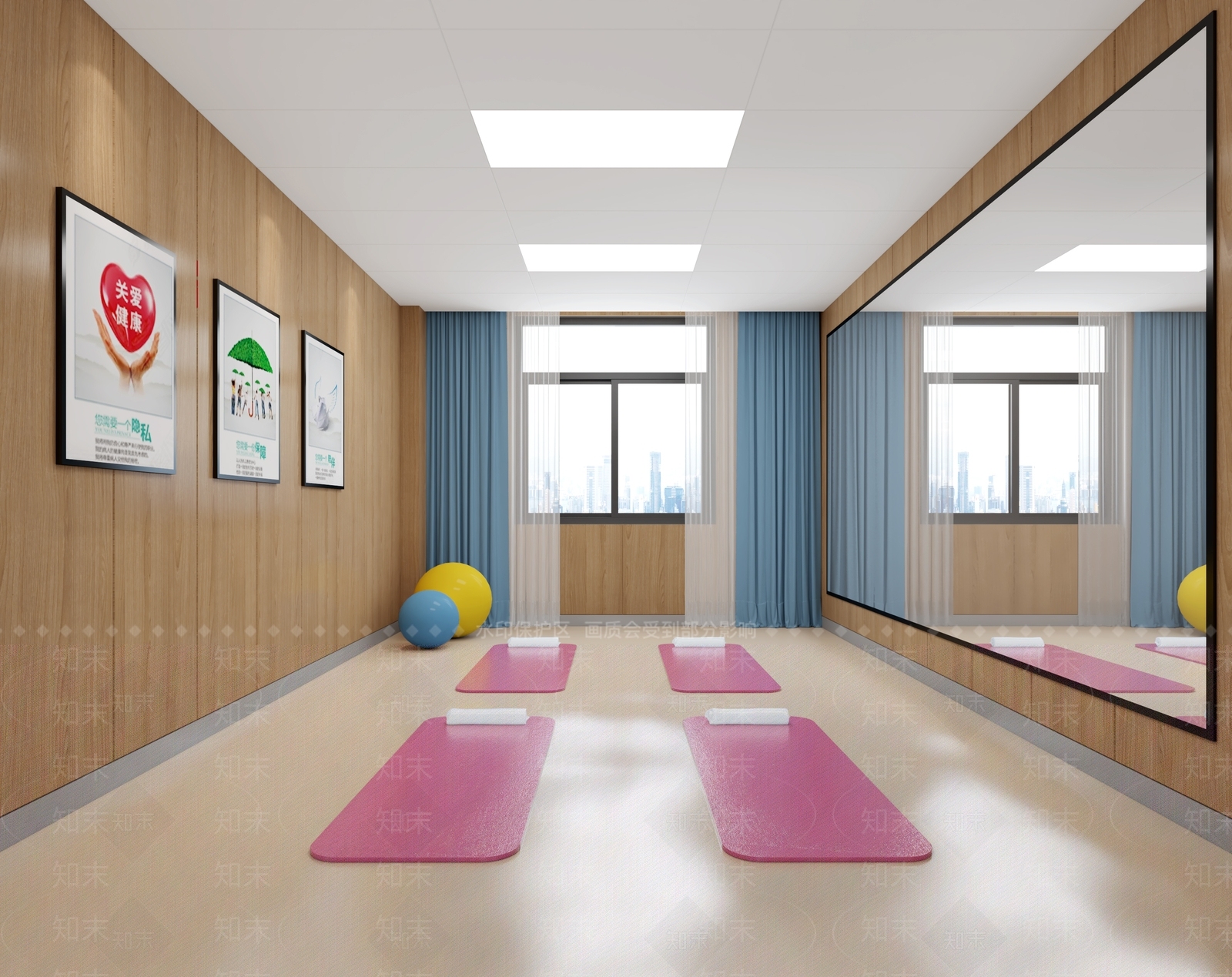 现代医院活动室3D模型下载【ID:1105140797】