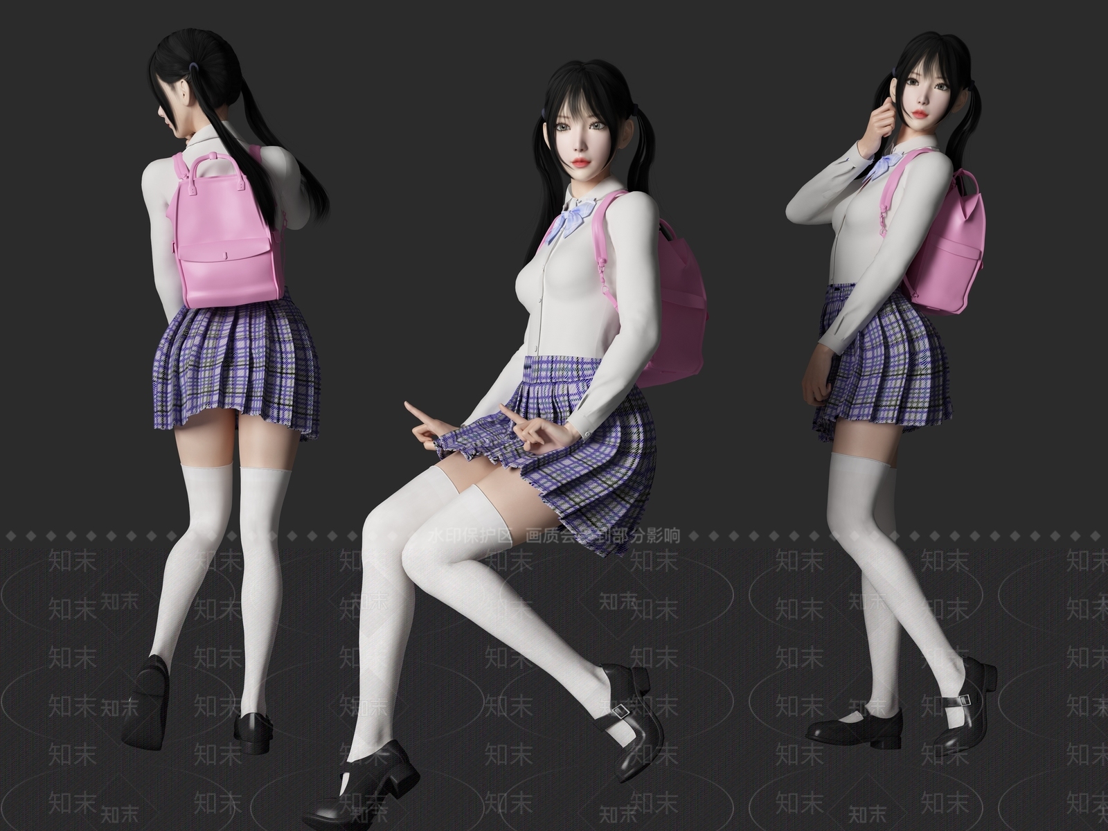 现代女人SU模型下载【ID:1105141294】