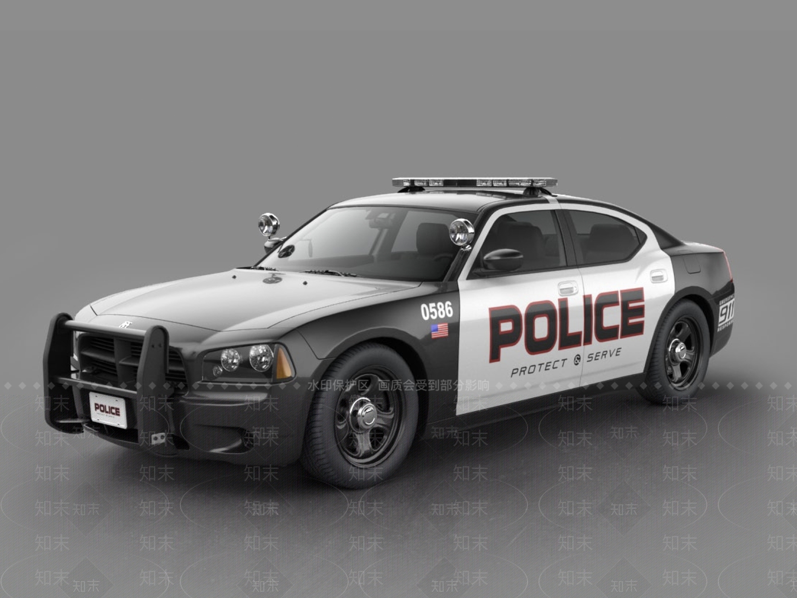 现代警车3D模型下载【ID:1105142334】