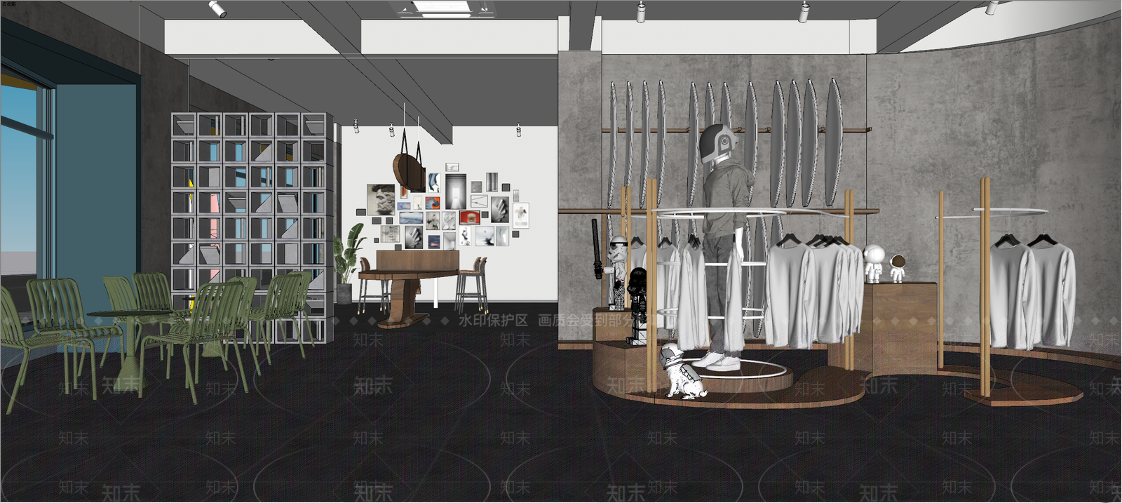 工业商业展厅SU模型下载【ID:1105143314】