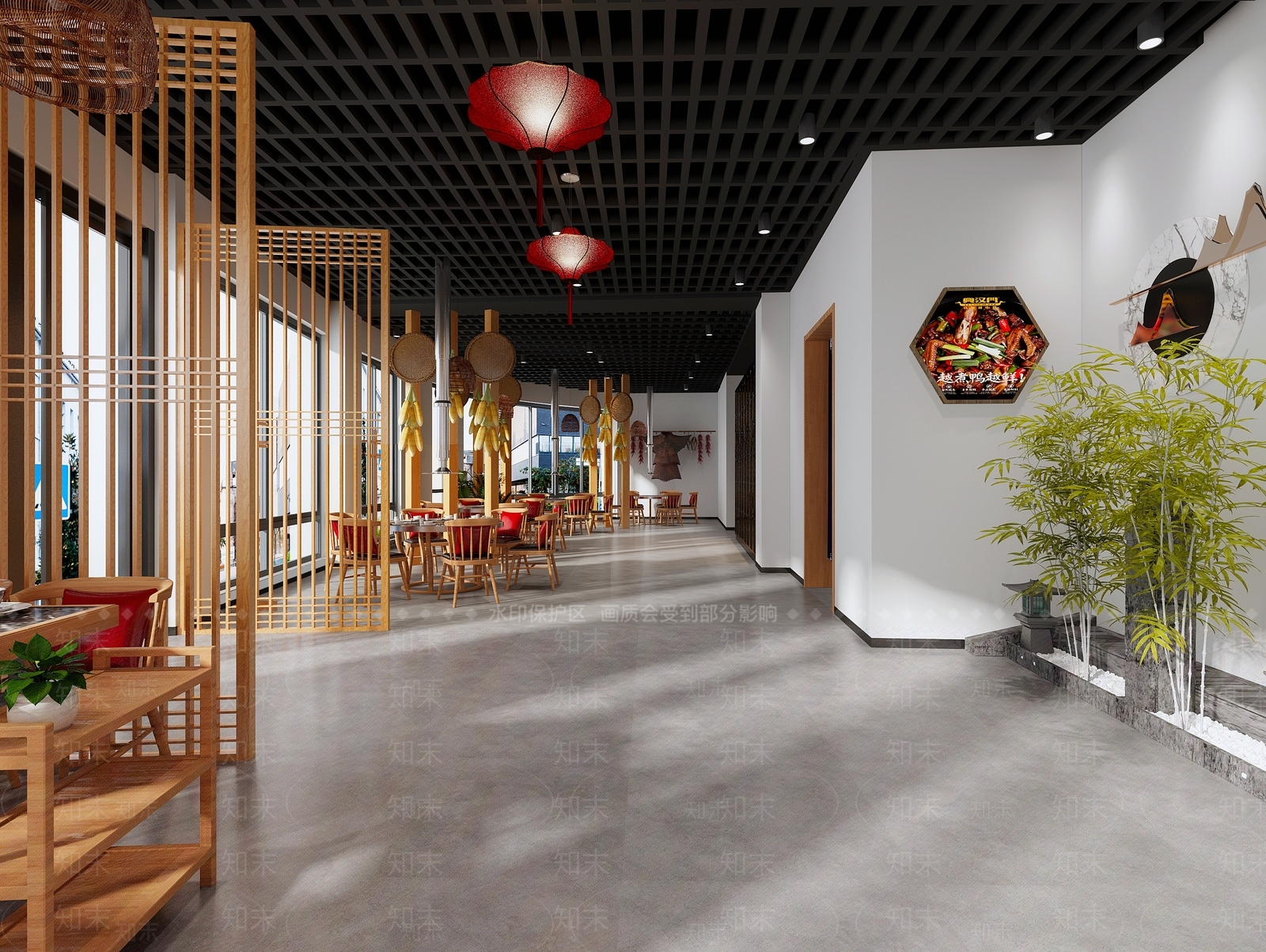现代火锅店3D模型下载【ID:1105143797】