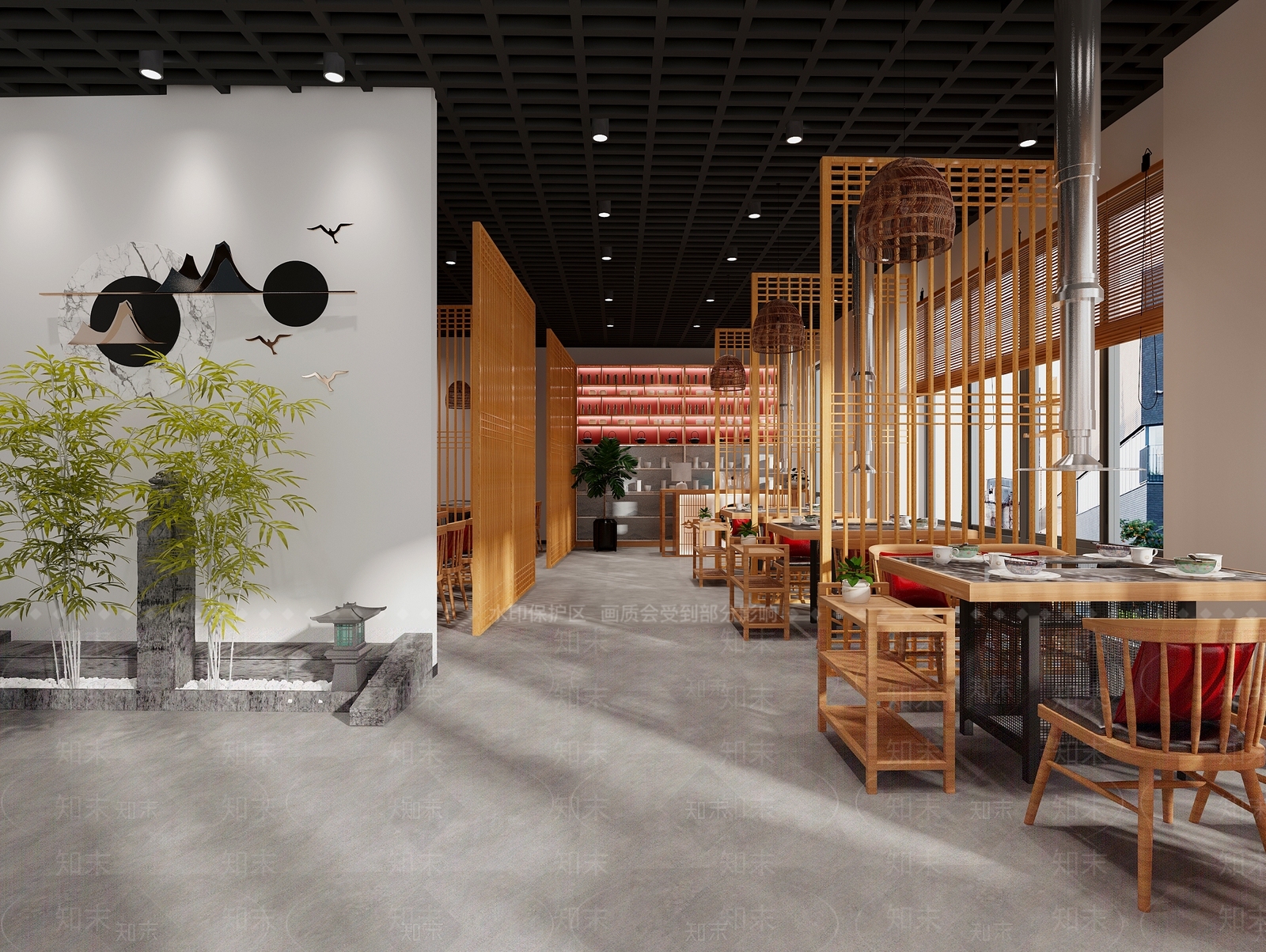 现代火锅店3D模型下载【ID:1105143797】
