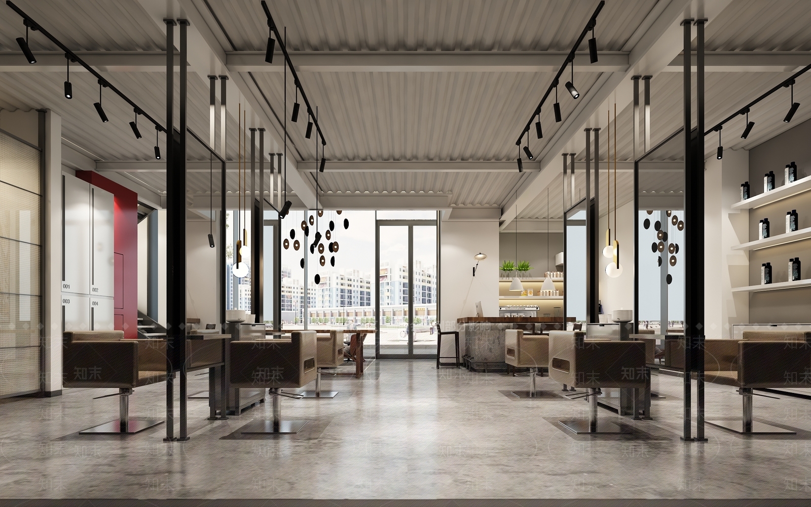 现代美发店3D模型下载【ID:1105150913】