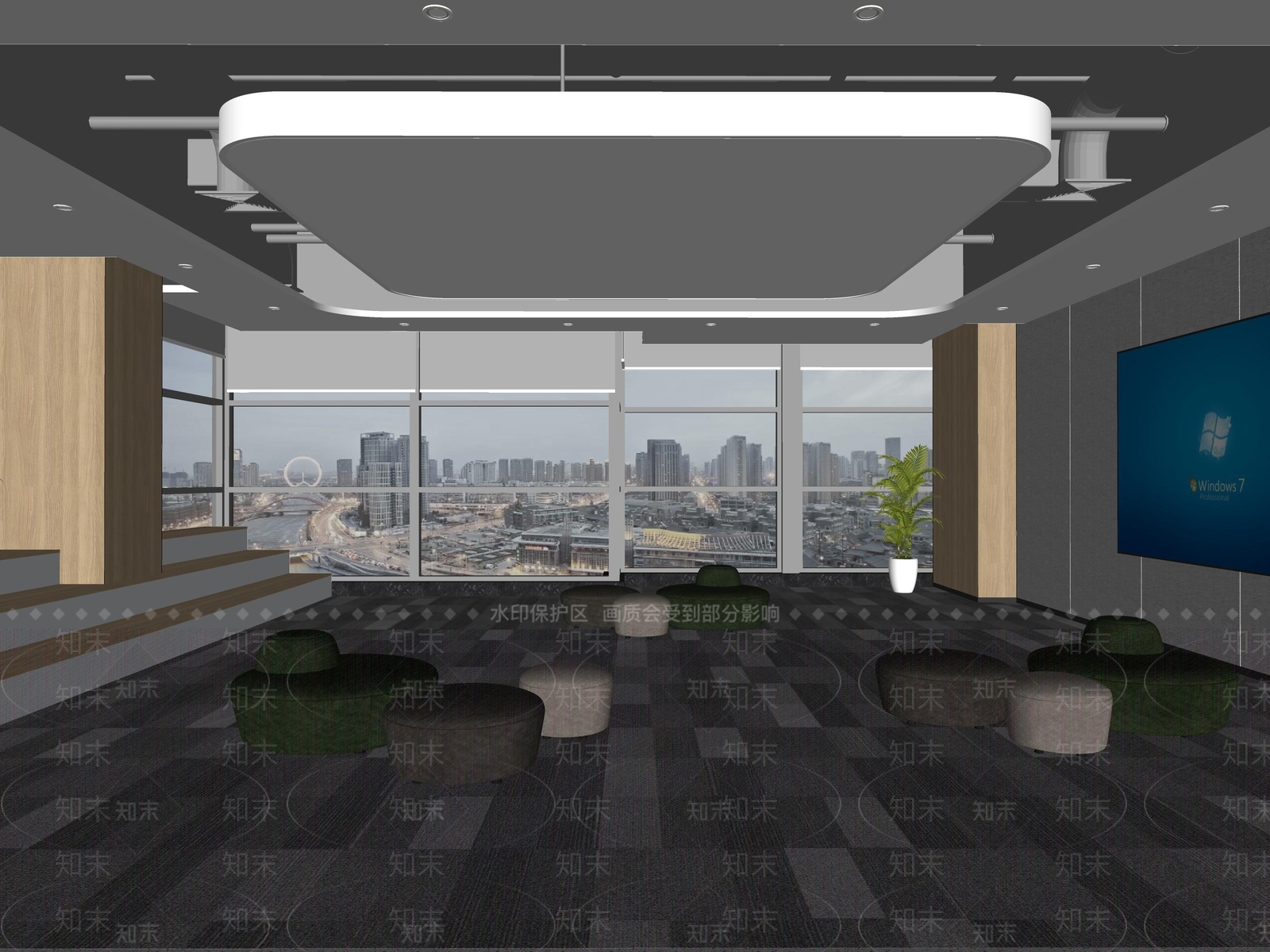 现代公司培训室SU模型下载【ID:1105152150】