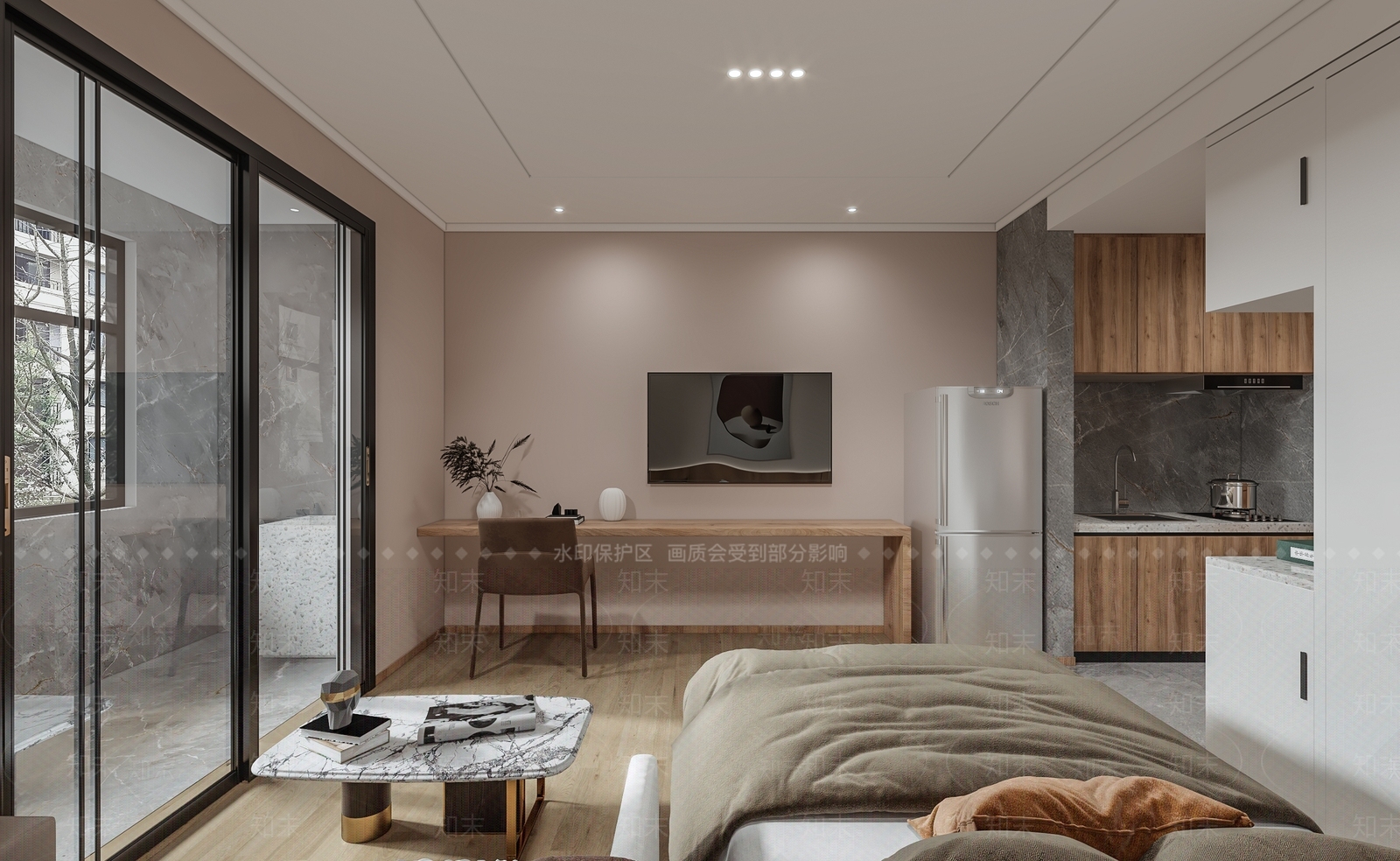 现代单身公寓3D模型下载【ID:1105156559】