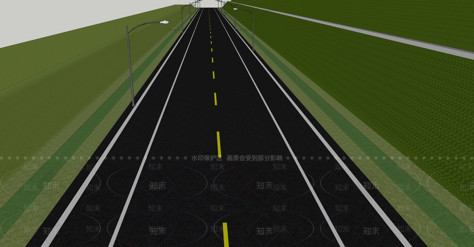 现代道路SU模型下载【ID:1105177539】