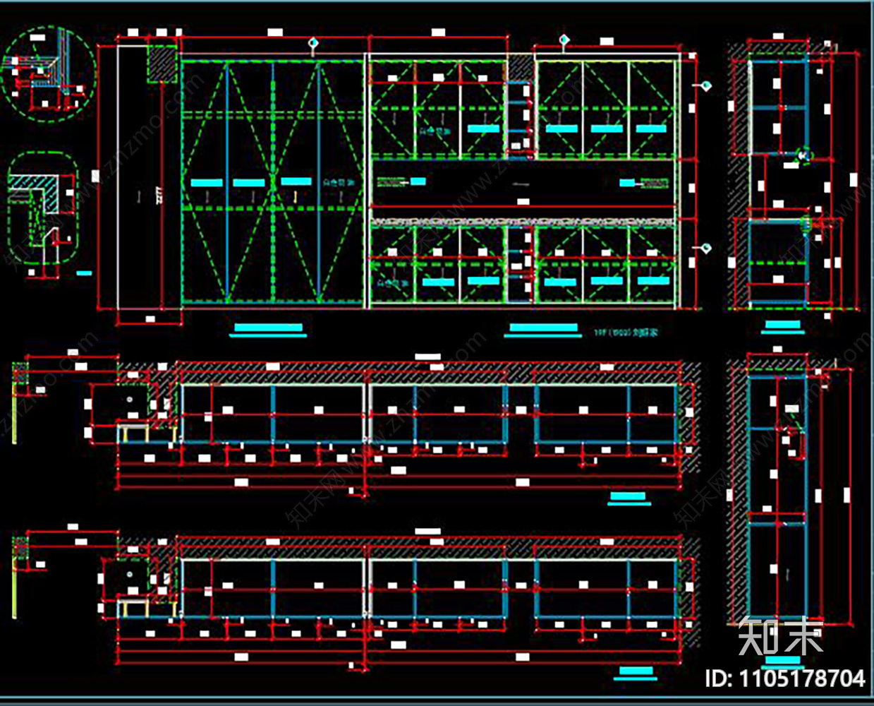 全屋定制家装深化CAD施工图下载【ID:1105178704】
