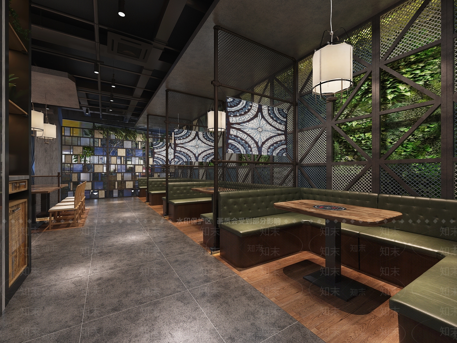 工业风火锅店3D模型下载【ID:1105179170】