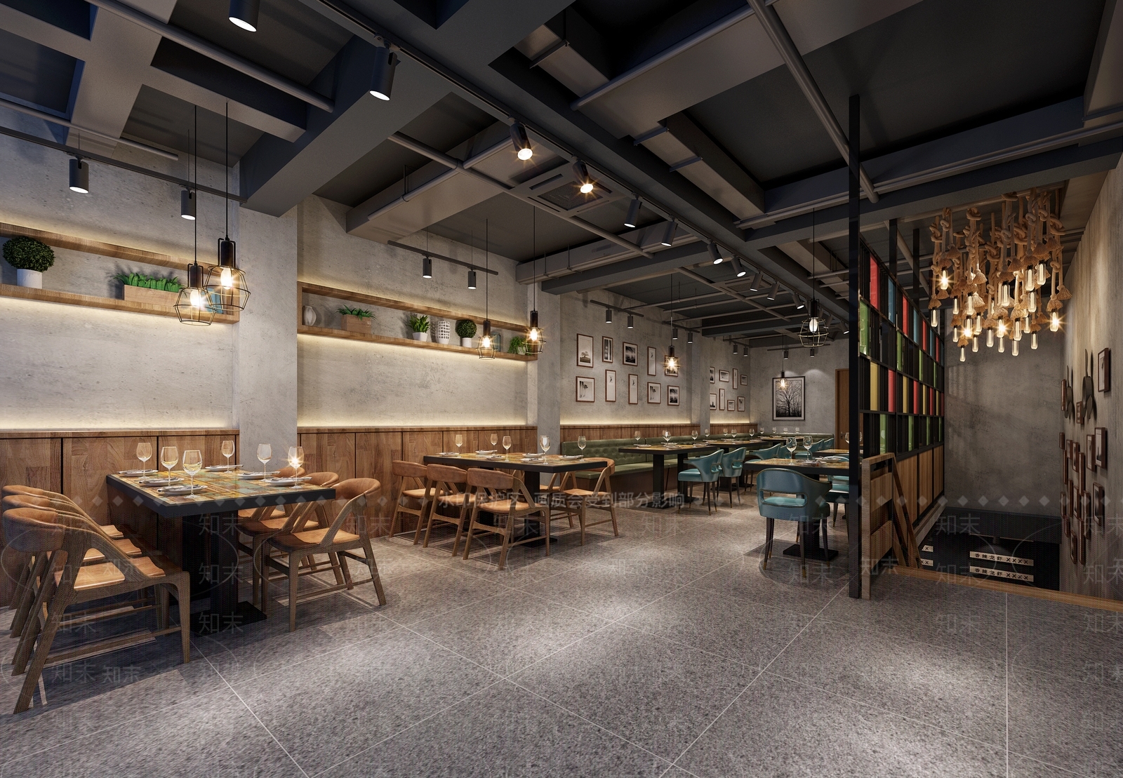 工业风火锅店3D模型下载【ID:1105181026】