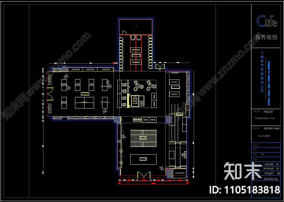 数码生活馆cad施工图下载【ID:1105183818】