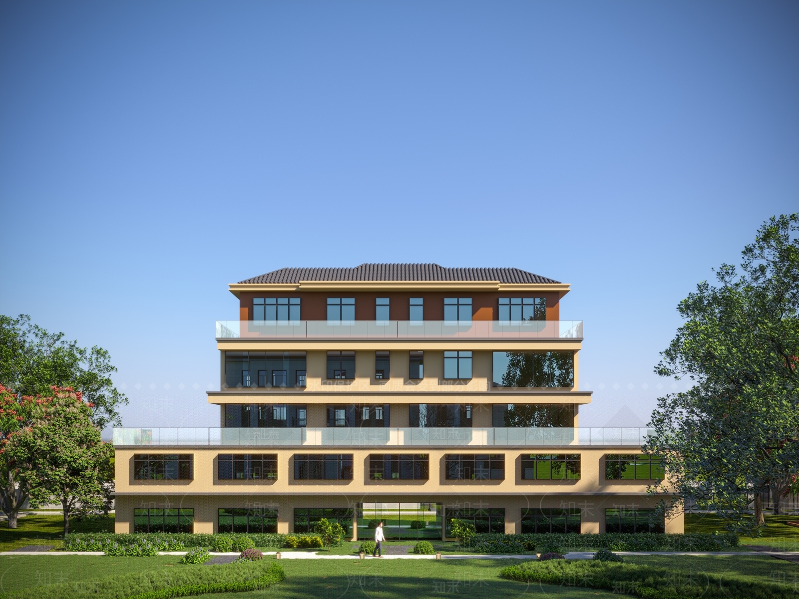 现代多层住宅3D模型下载【ID:1105188744】