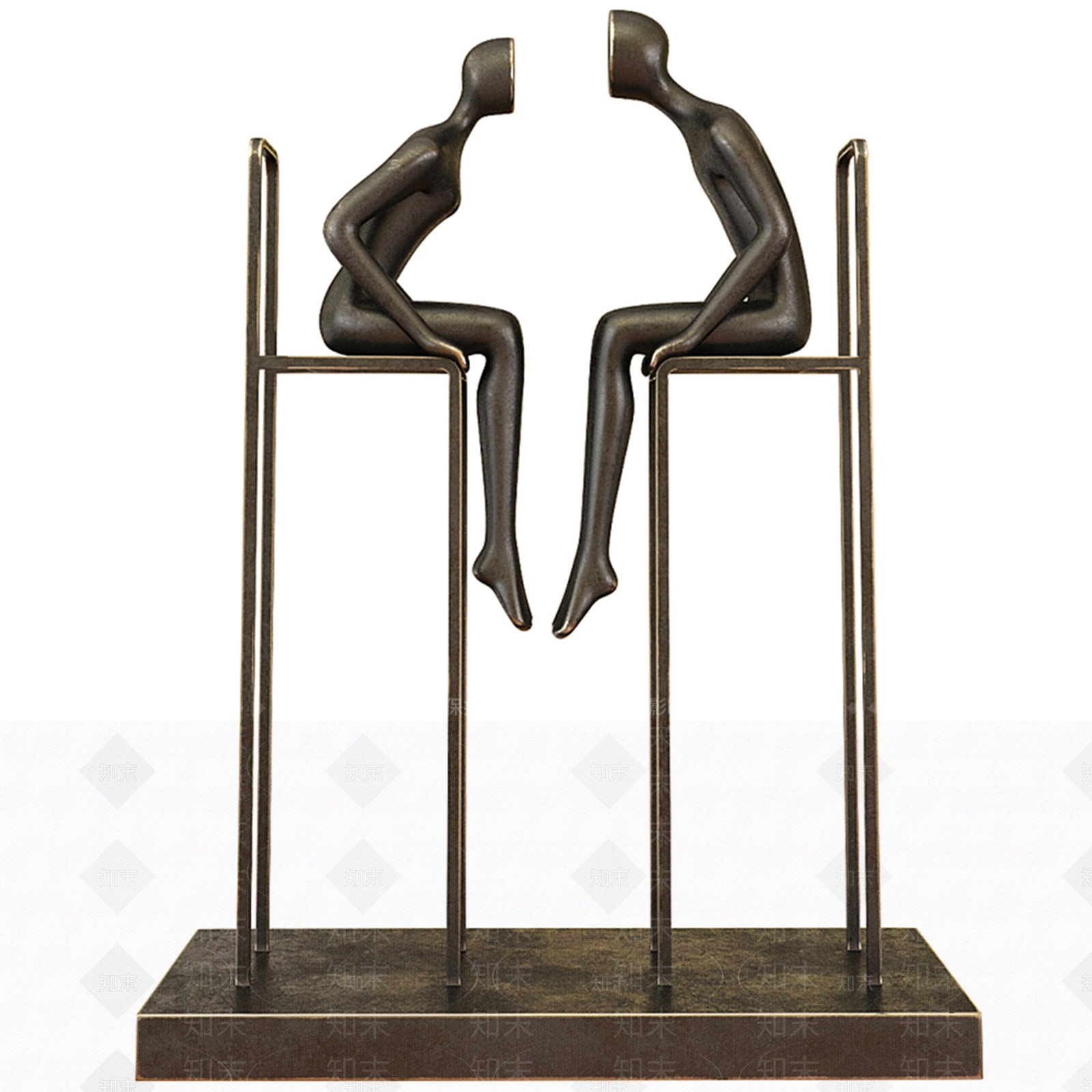 现代人像雕塑摆件3D模型下载【ID:1105192752】