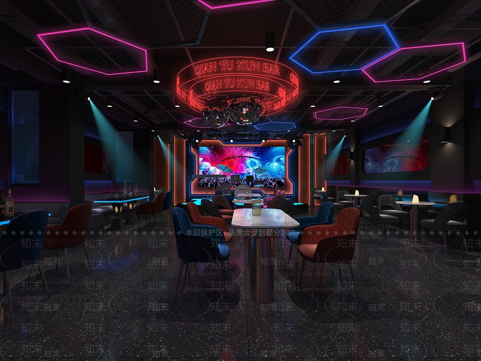 工业风酒吧3D模型下载【ID:1105209902】