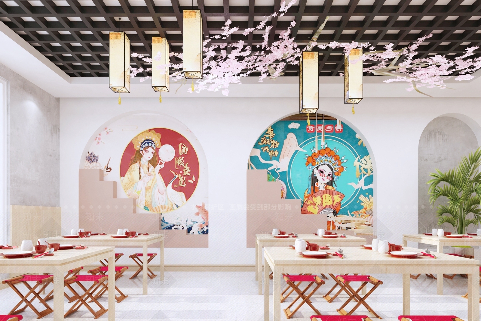 新中式烧烤店3D模型下载【ID:1105217765】