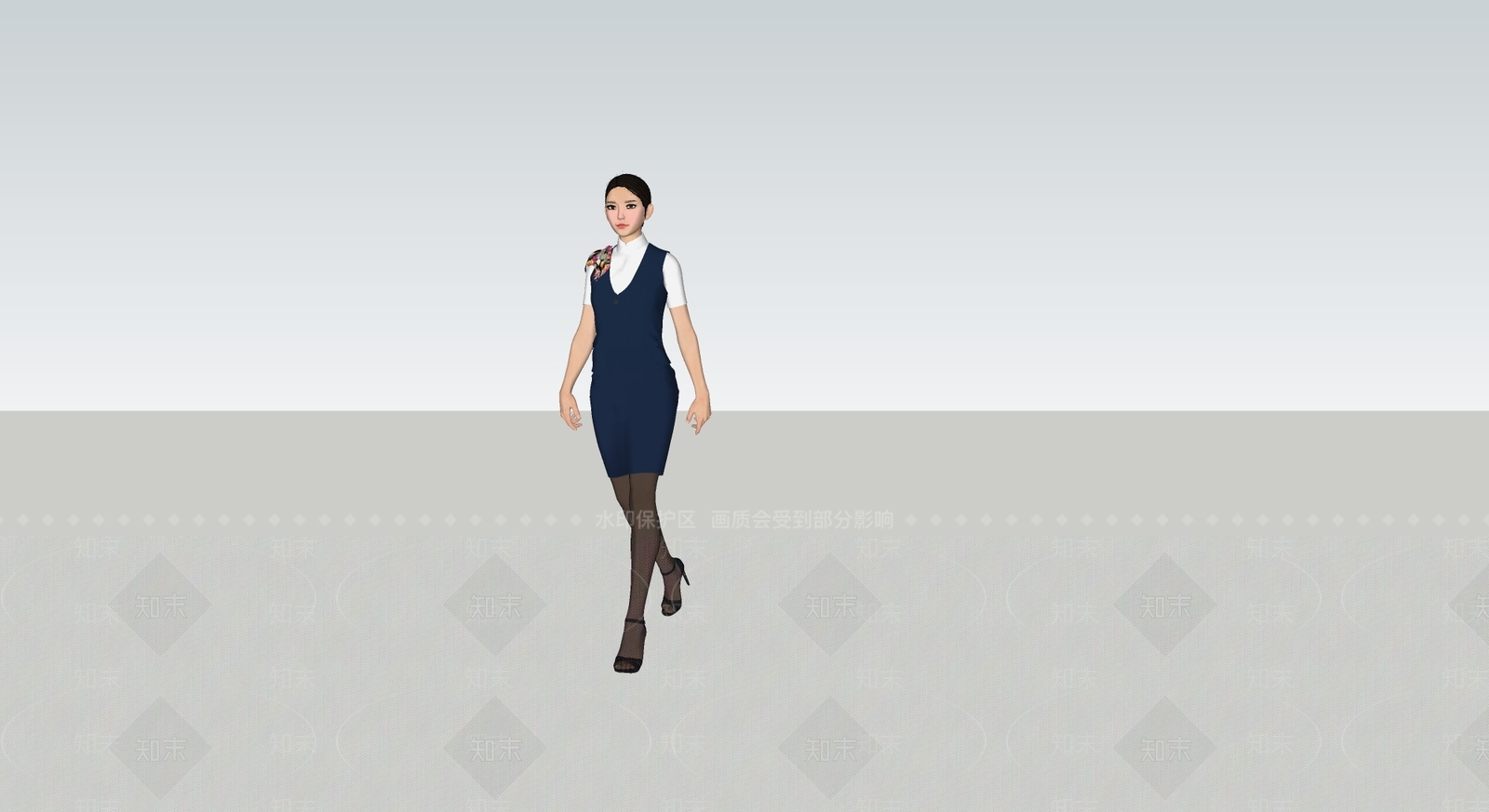 现代女人SU模型下载【ID:1105225864】
