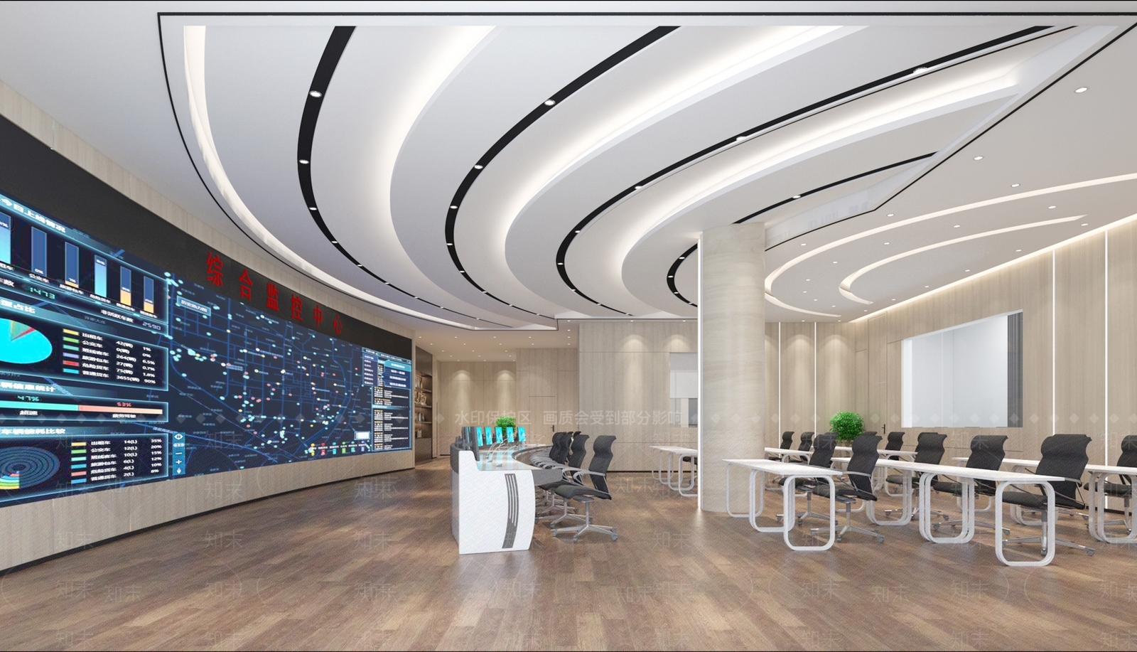 现代指挥控制室3D模型下载【ID:1105230851】