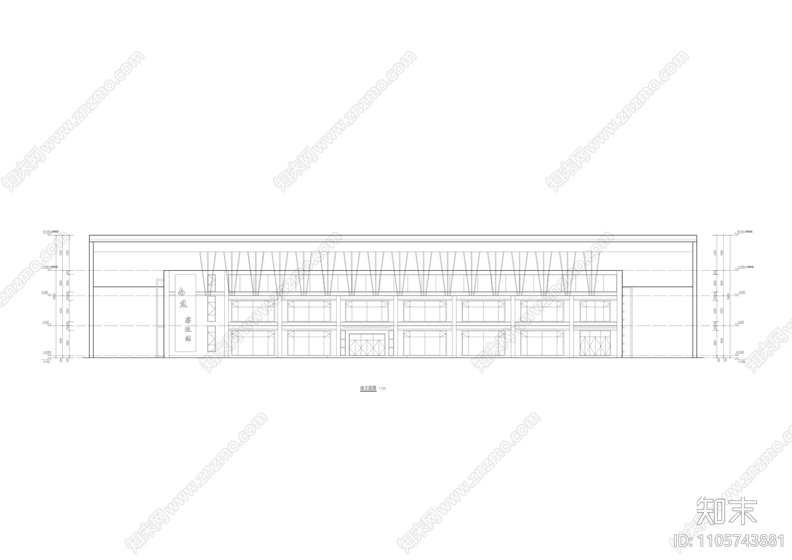 现代简约客运站cad施工图下载【ID:1105743881】