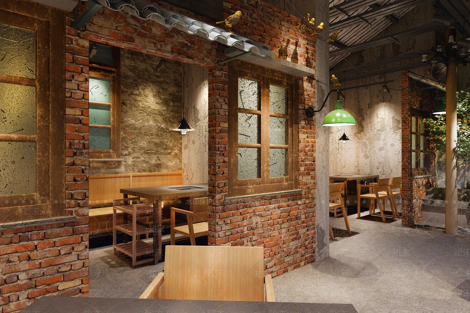 工业风烧烤店3D模型下载【ID:1105235776】