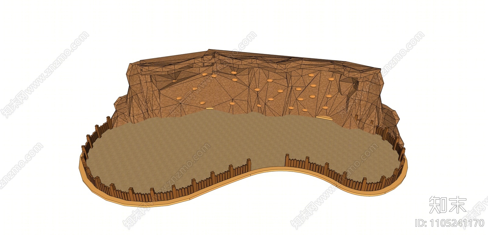 现代儿童沙池攀爬墙SU模型下载【ID:1105241170】
