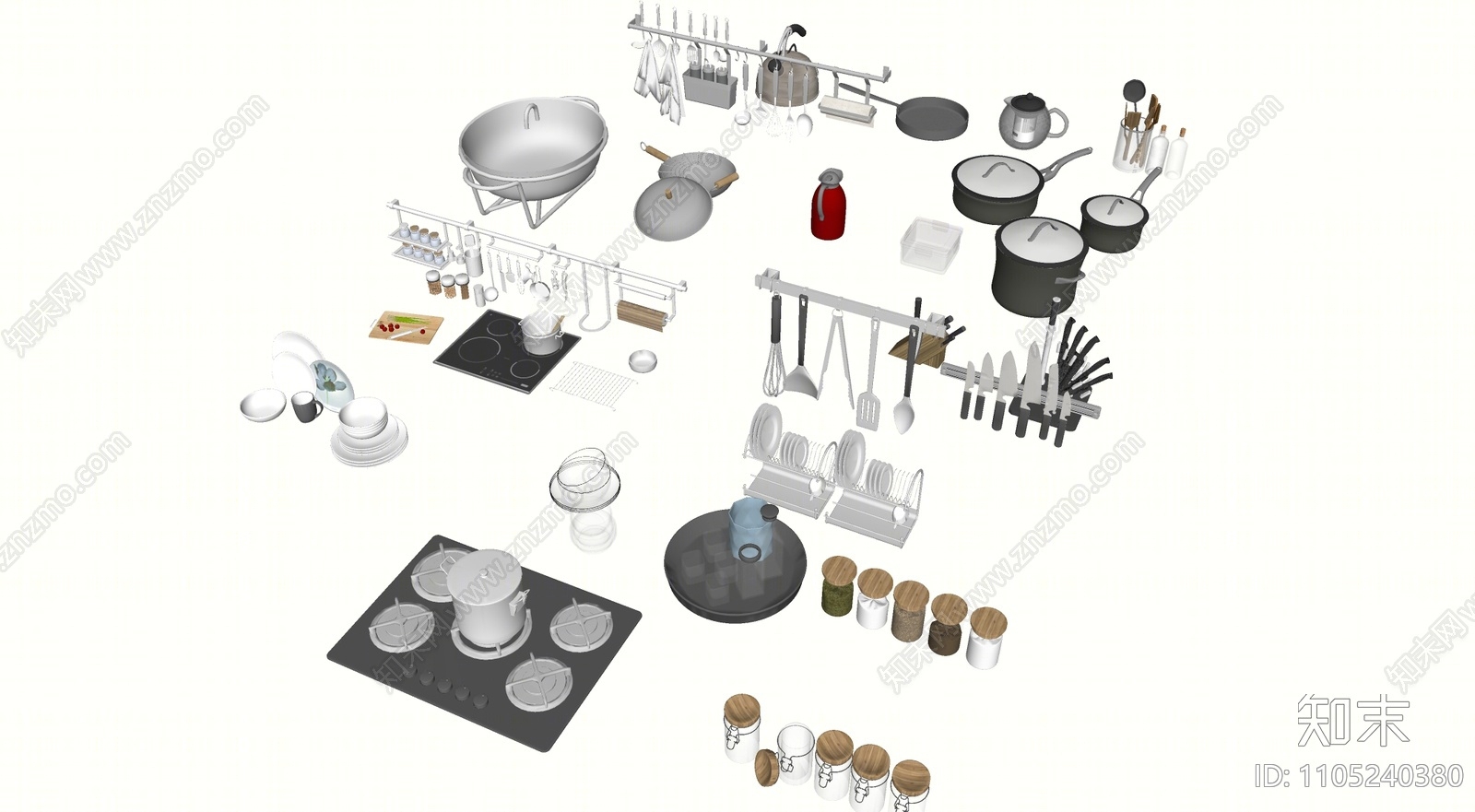 现代厨具SU模型下载【ID:1105240380】