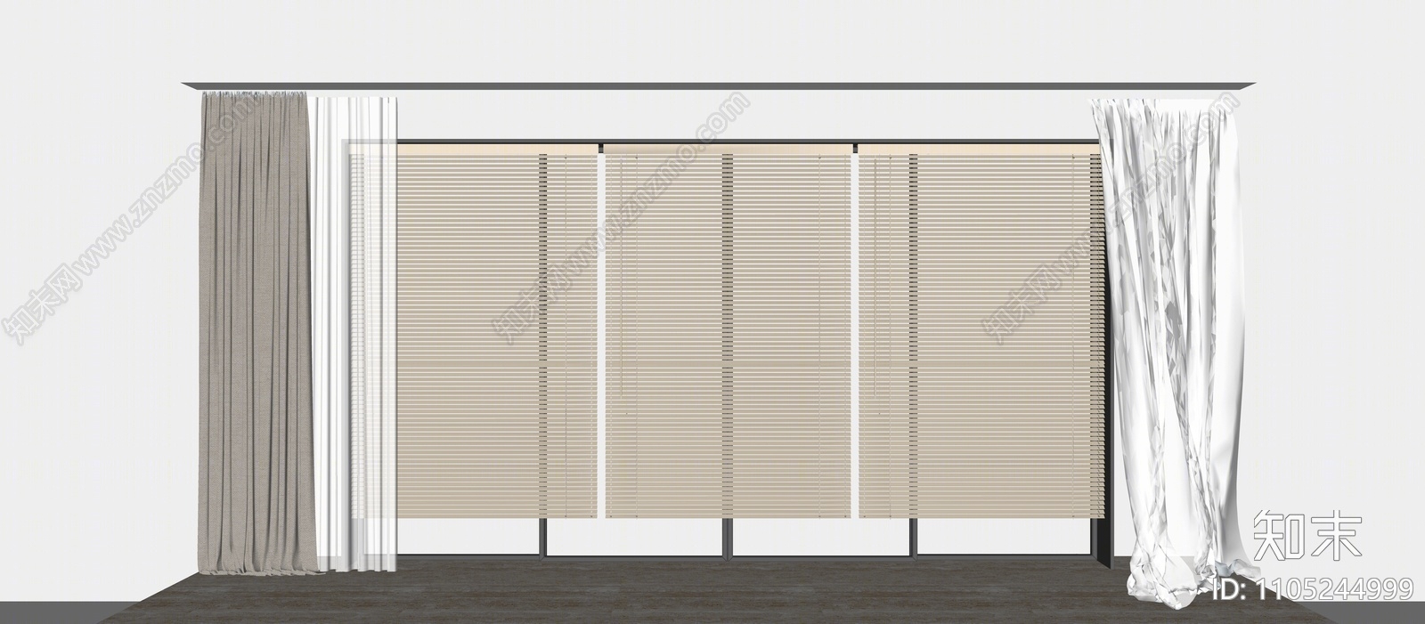 现代百叶帘SU模型下载【ID:1105244999】