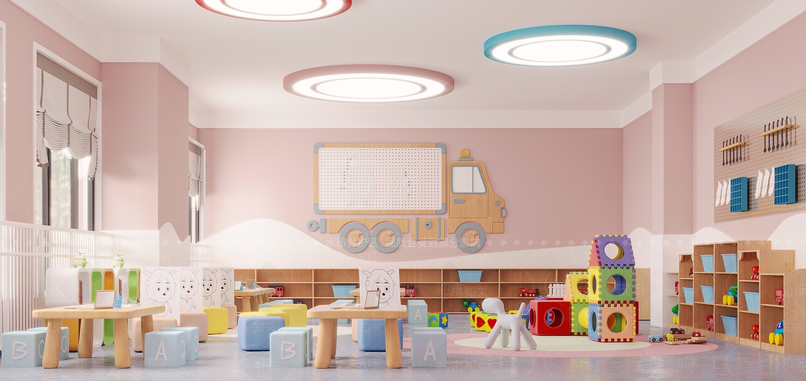 现代幼儿园3D模型下载【ID:1105247957】