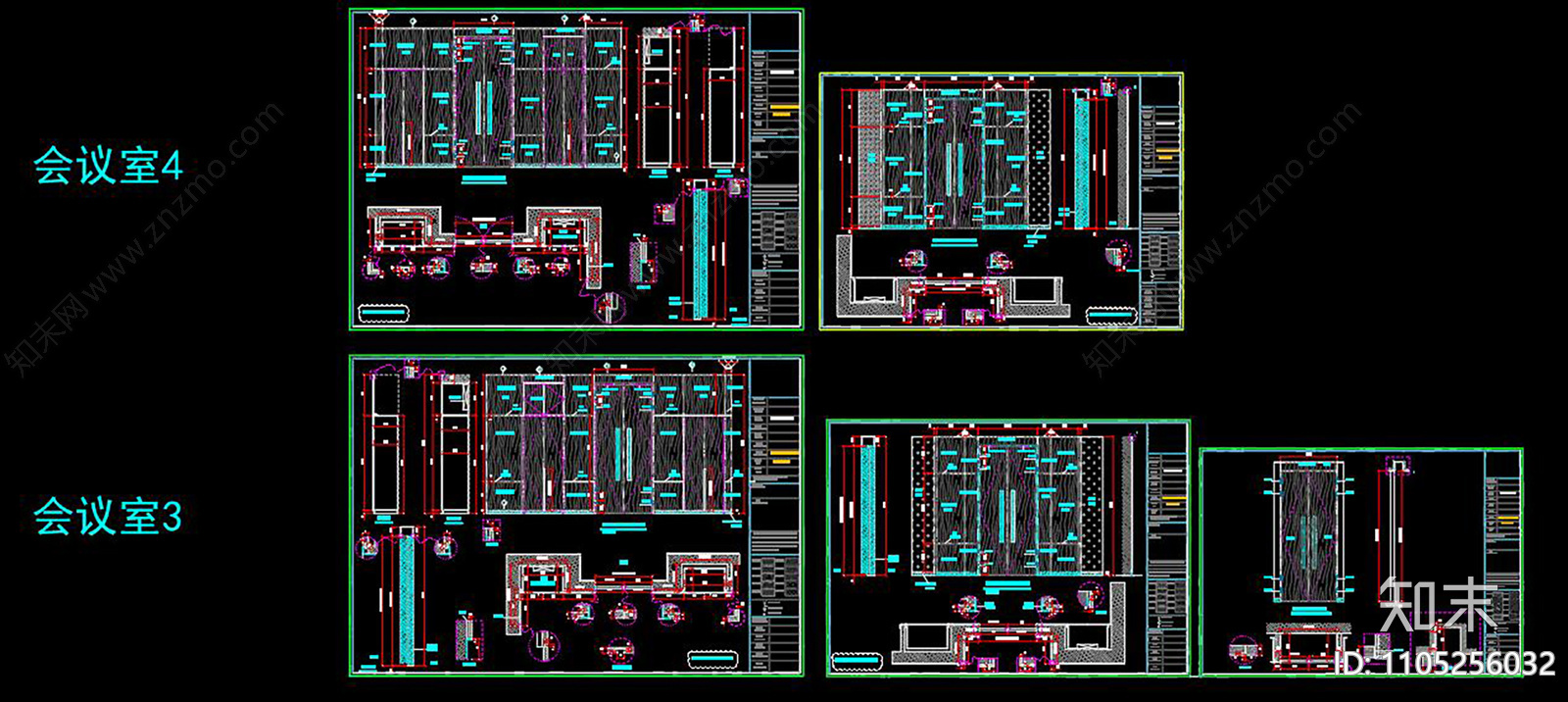 酒店公区深化案例CAD施工图下载【ID:1105256032】