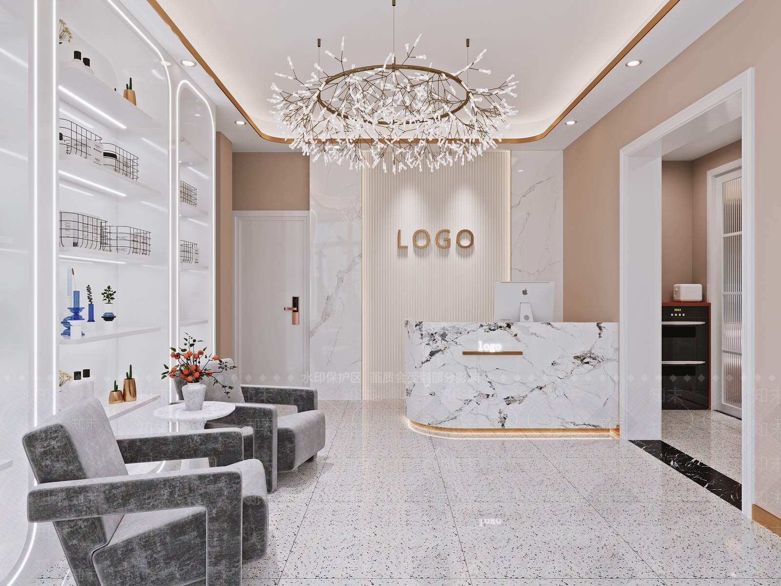 现代美容院spa店3D模型下载【ID:1105264322】