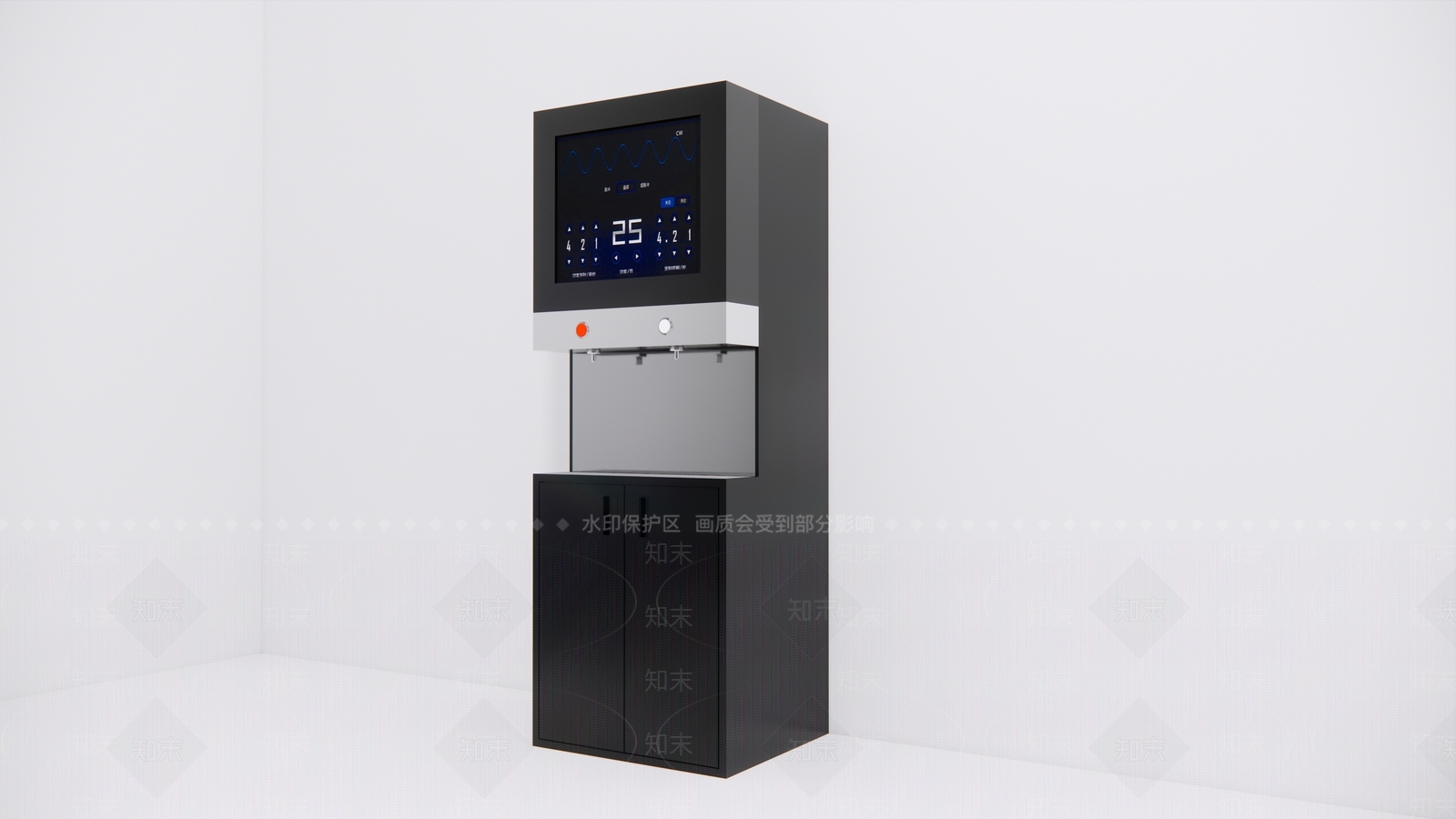 现代饮水机SU模型下载【ID:1105378074】