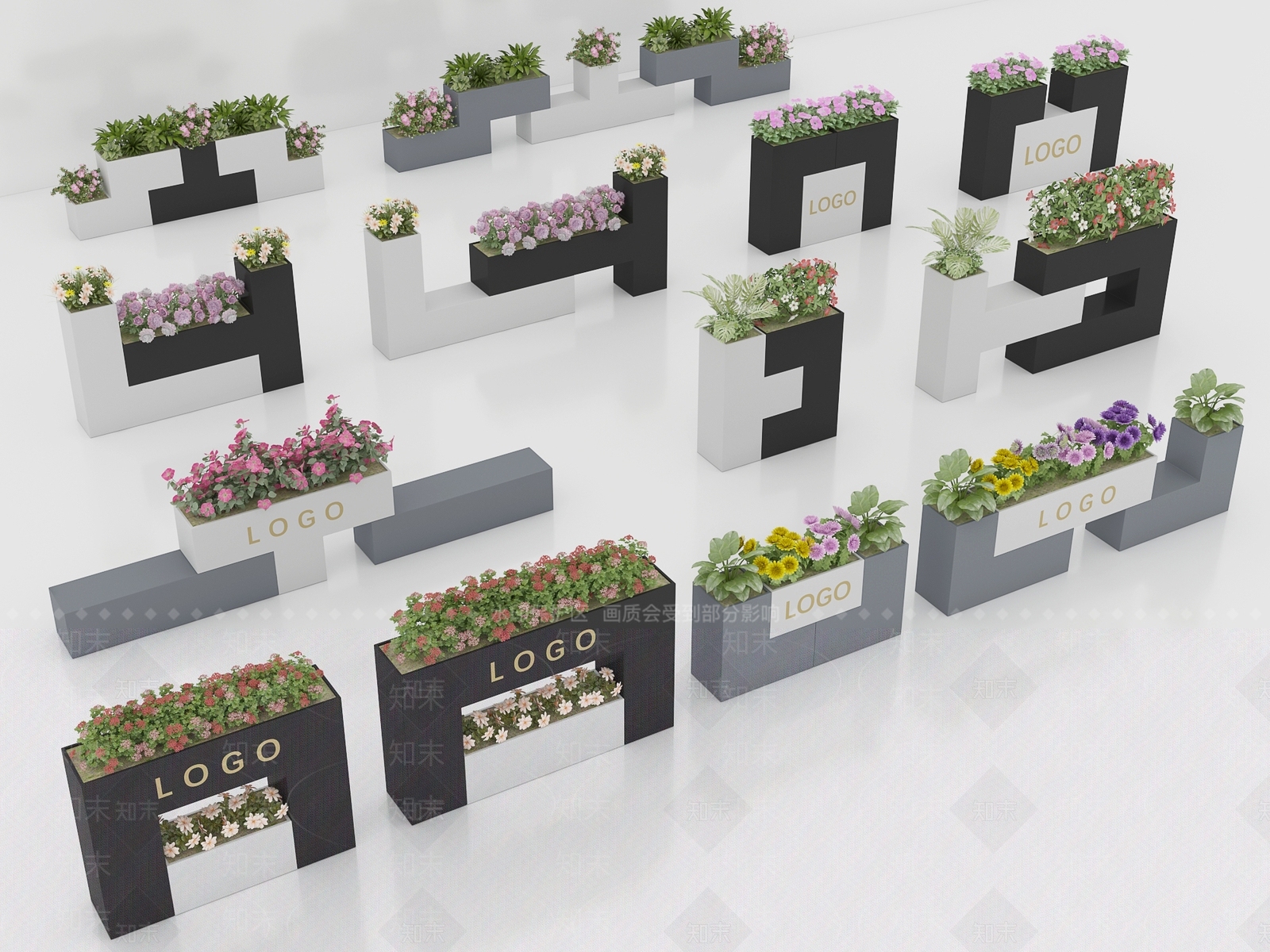 现代户外花箱3D模型下载【ID:1105273002】