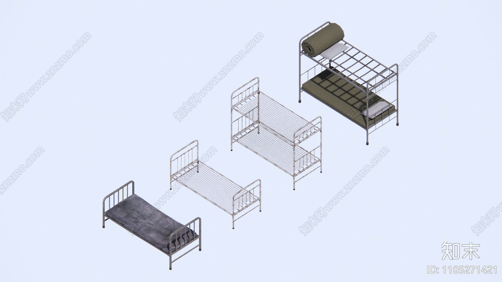 现代双层床SU模型下载【ID:1105271421】