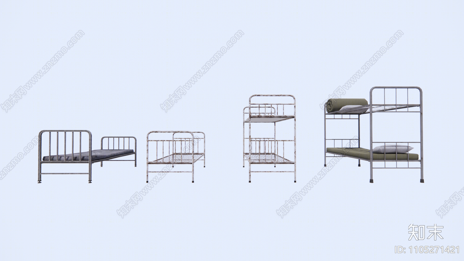 现代双层床SU模型下载【ID:1105271421】