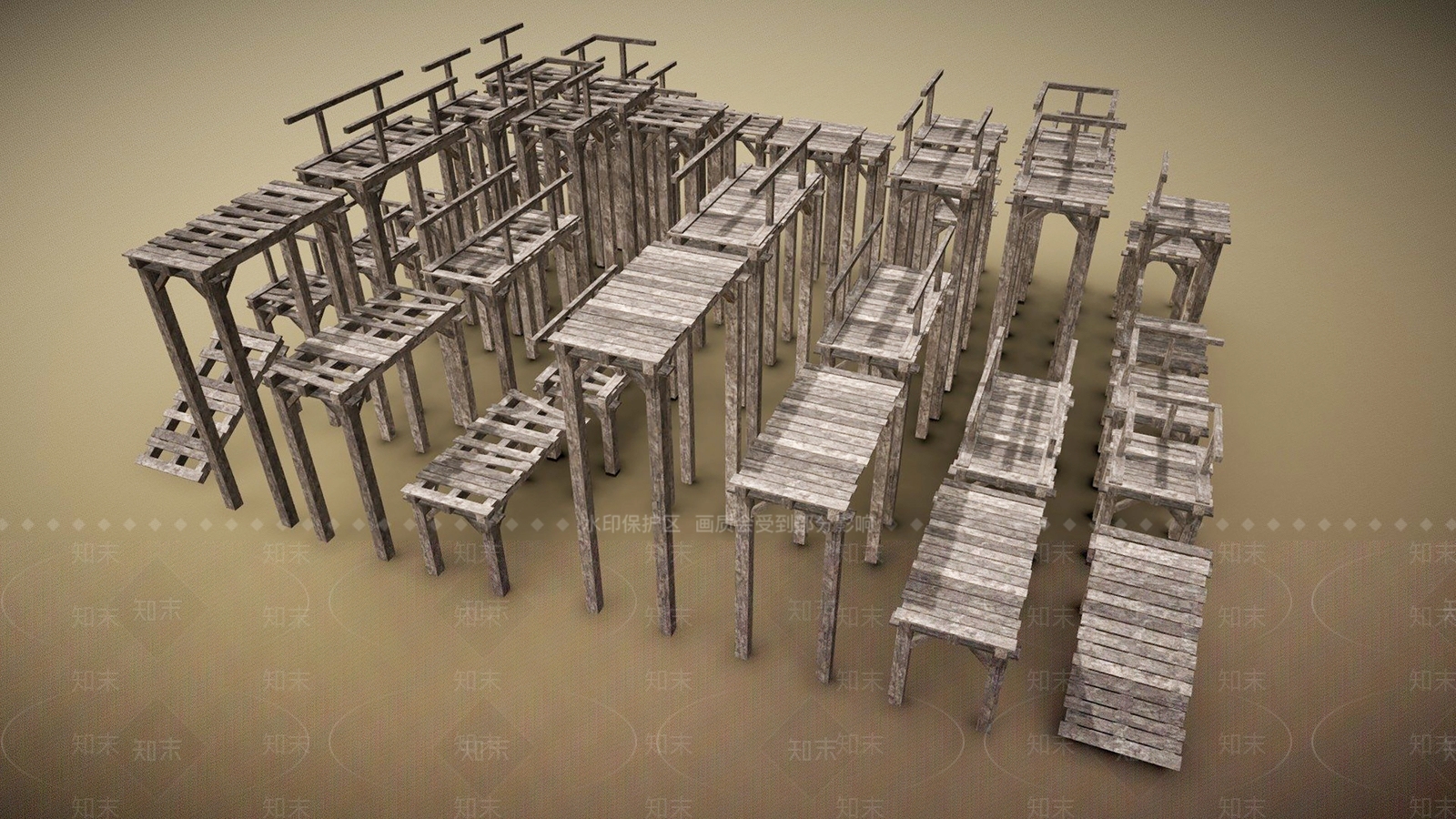 现代桥3D模型下载【ID:1105272482】