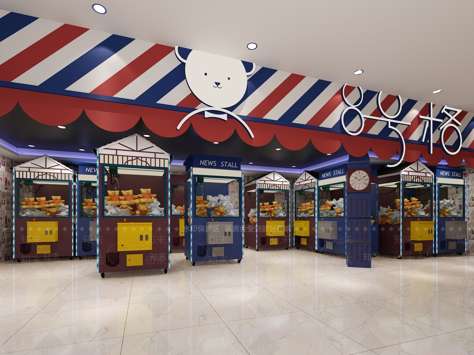 现代娃娃机店3D模型下载【ID:1105272783】