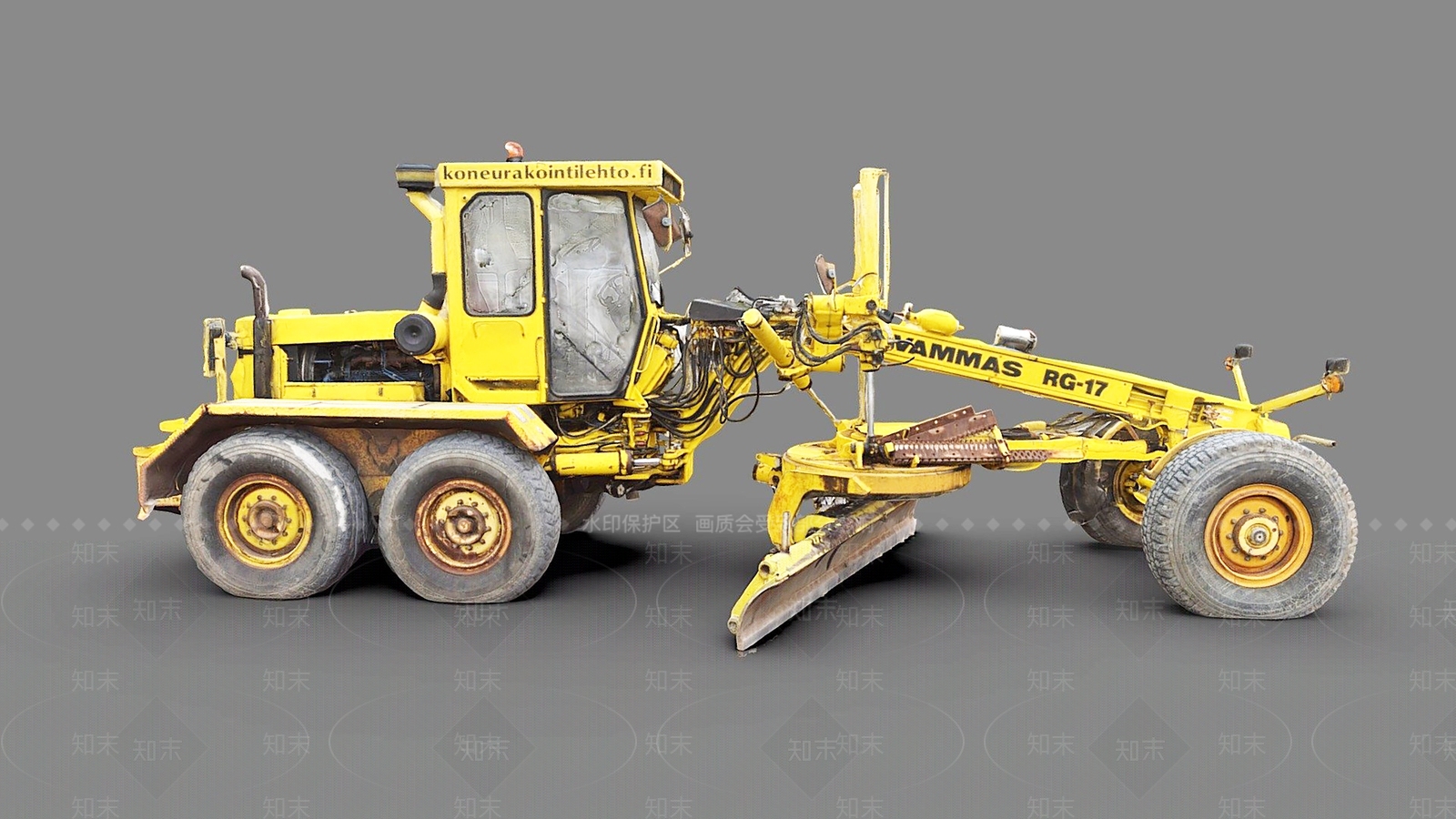 现代压路机3D模型下载【ID:1105279059】