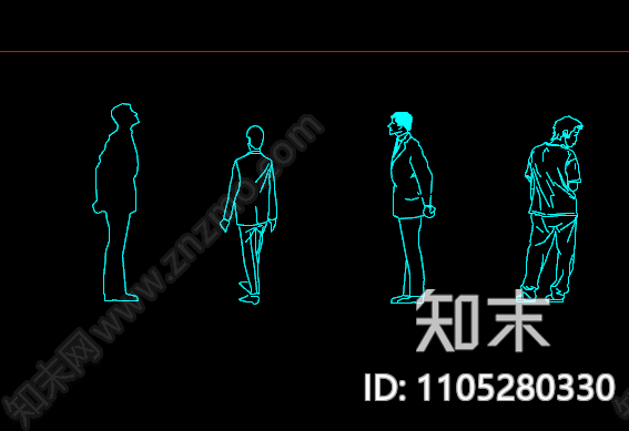 人体立面cad施工图下载【ID:1105280330】