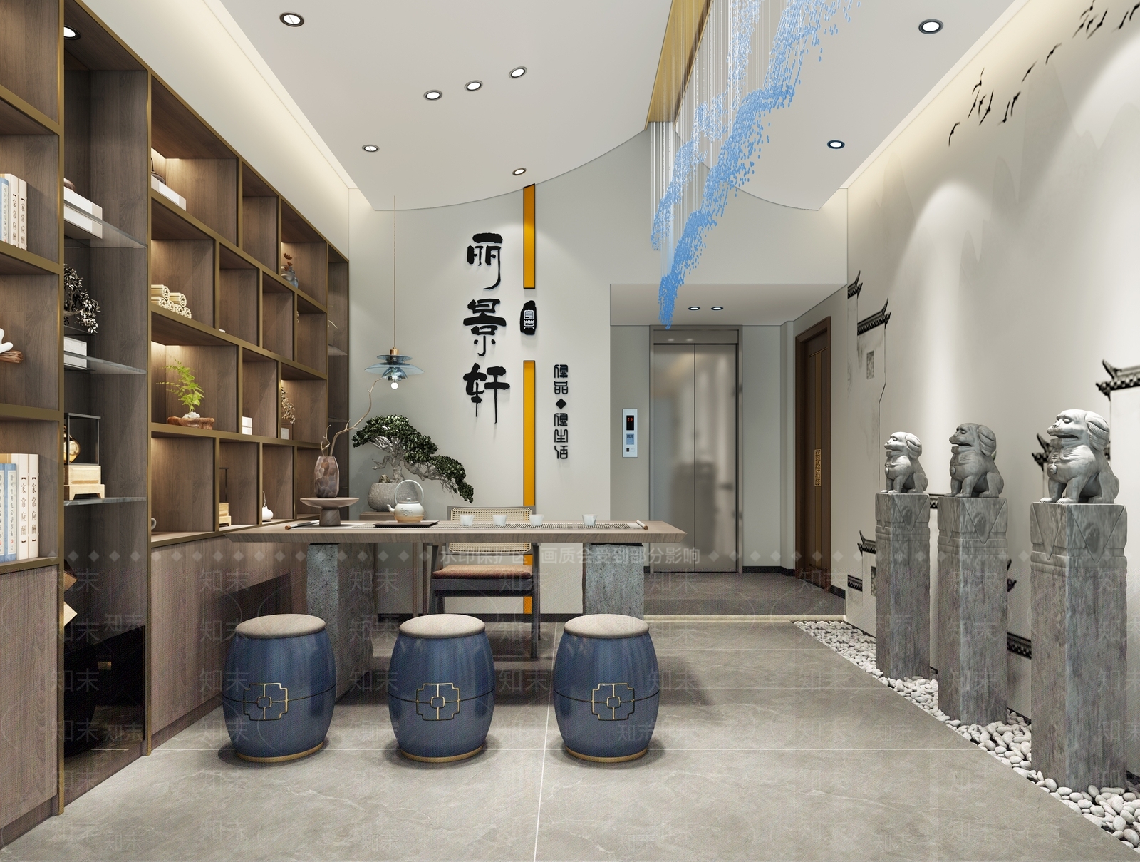 新中式茶馆3D模型下载【ID:1105287814】
