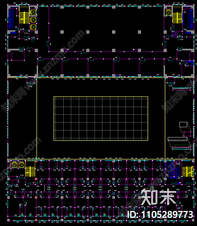 办公建筑施工图cad施工图下载【ID:1105289773】