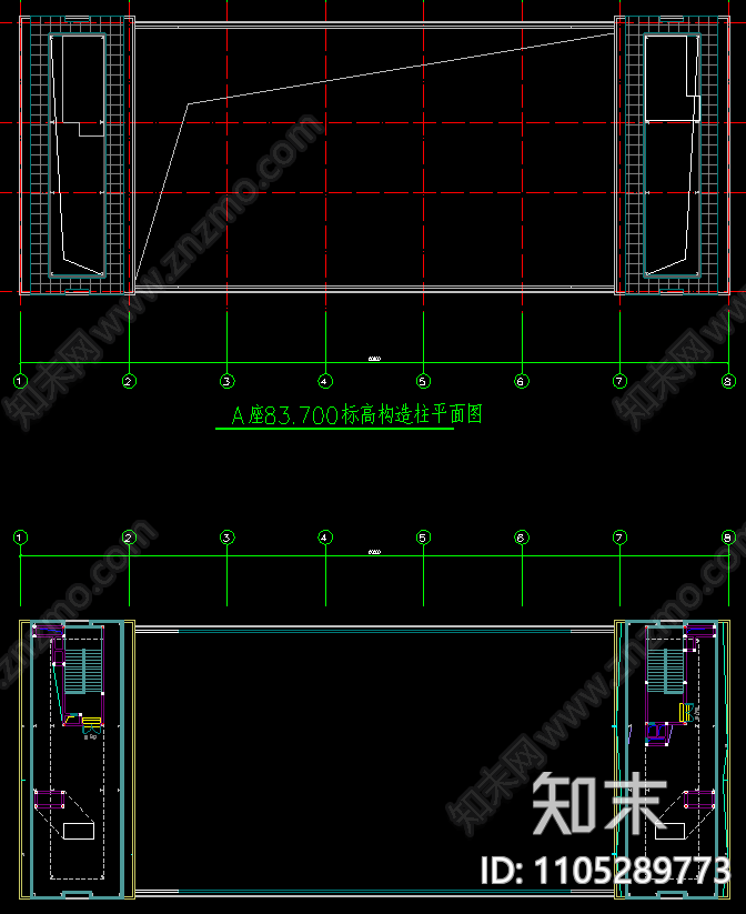 办公建筑施工图cad施工图下载【ID:1105289773】