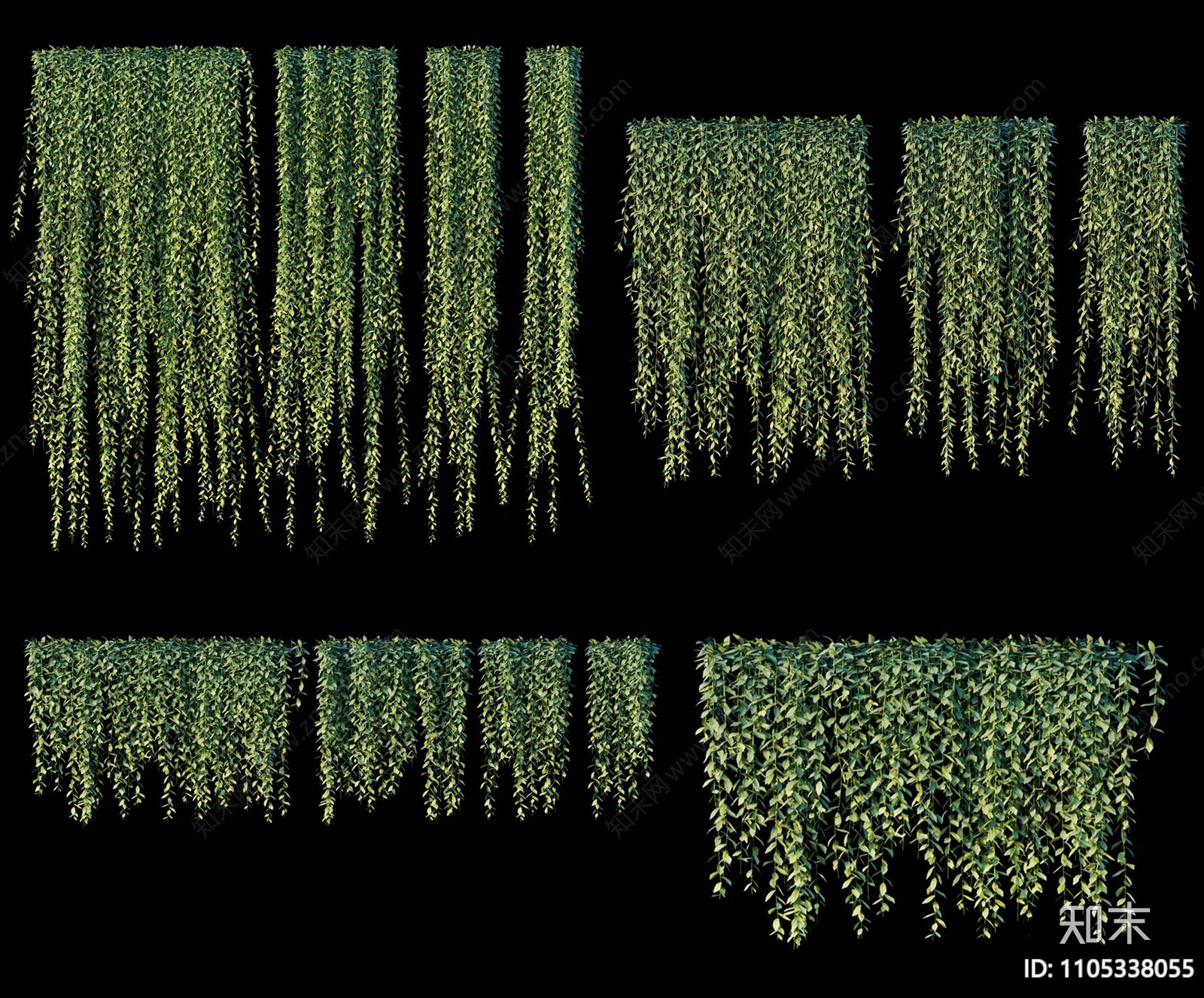 现代绿植藤蔓3D模型下载【ID:1105338055】