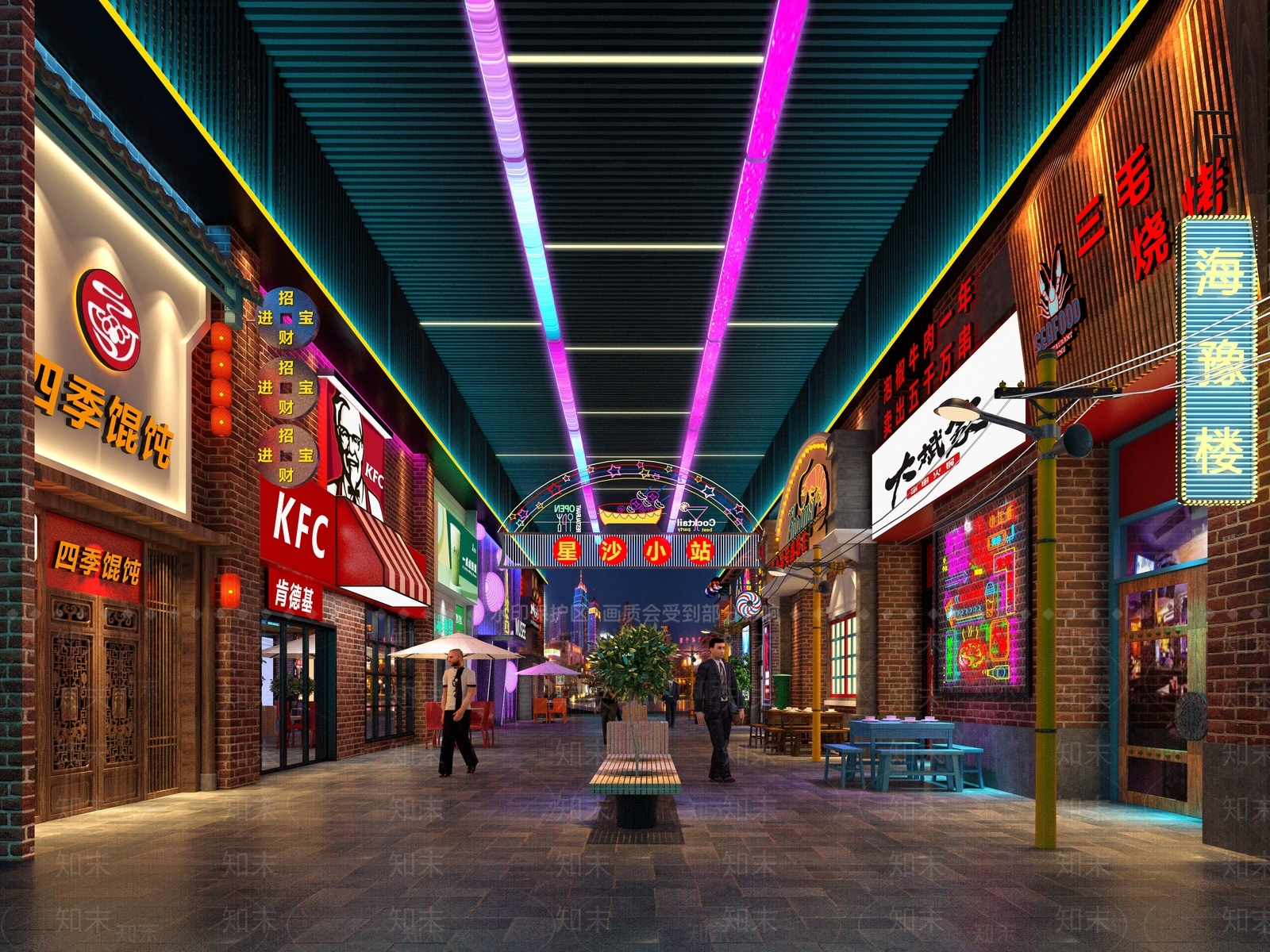 现代商场过道3D模型下载【ID:1105339538】