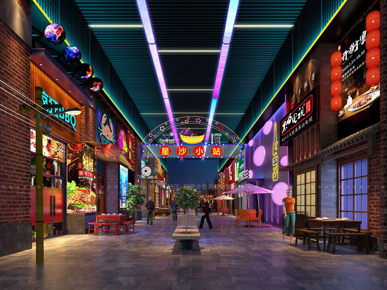 现代商场过道3D模型下载【ID:1105339538】