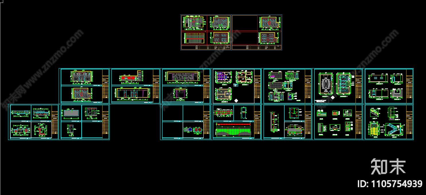 售楼部建筑cad施工图下载【ID:1105754939】