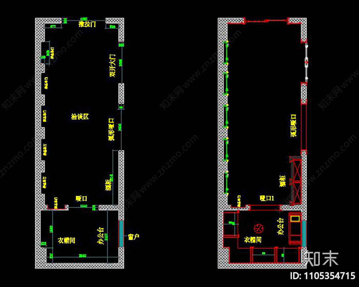 展柜深化CADcad施工图下载【ID:1105354715】