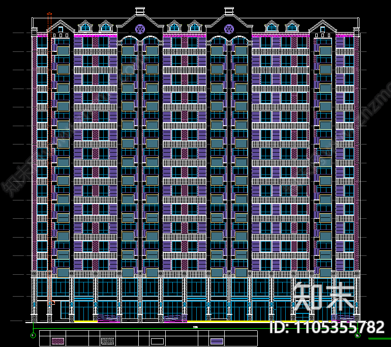 现代简约悦山湖养老设施用房cad施工图下载【ID:1105355782】