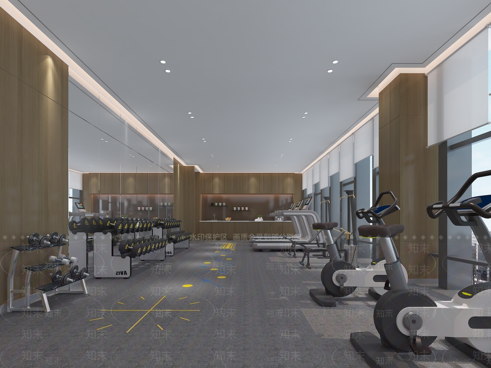 现代健身房3D模型下载【ID:1105359858】