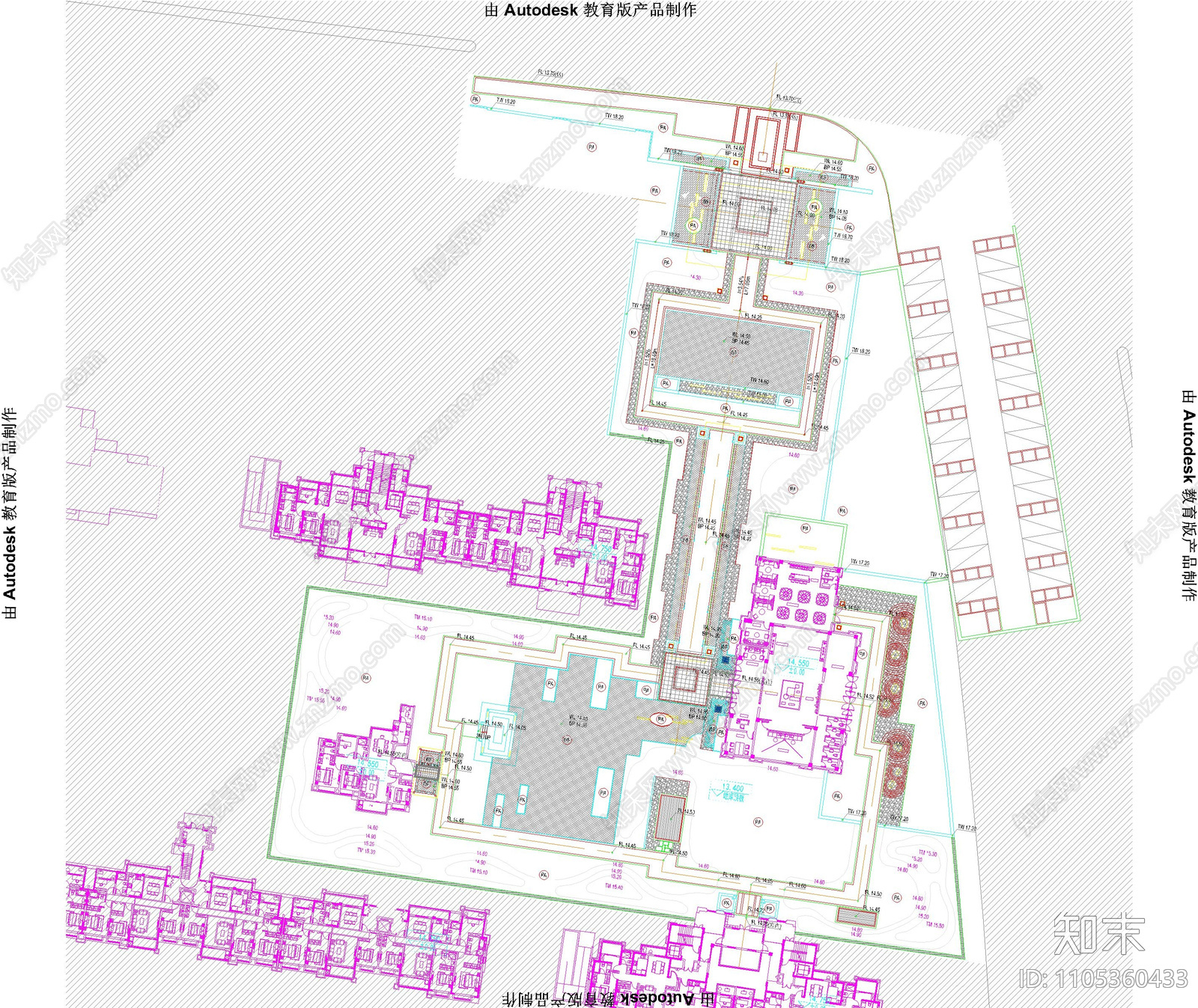 新中式传统住宅景观设计施工图cad施工图下载【ID:1105360433】