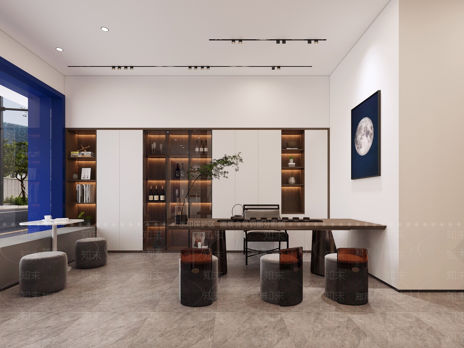 现代办公室茶水间3D模型下载【ID:1105362678】